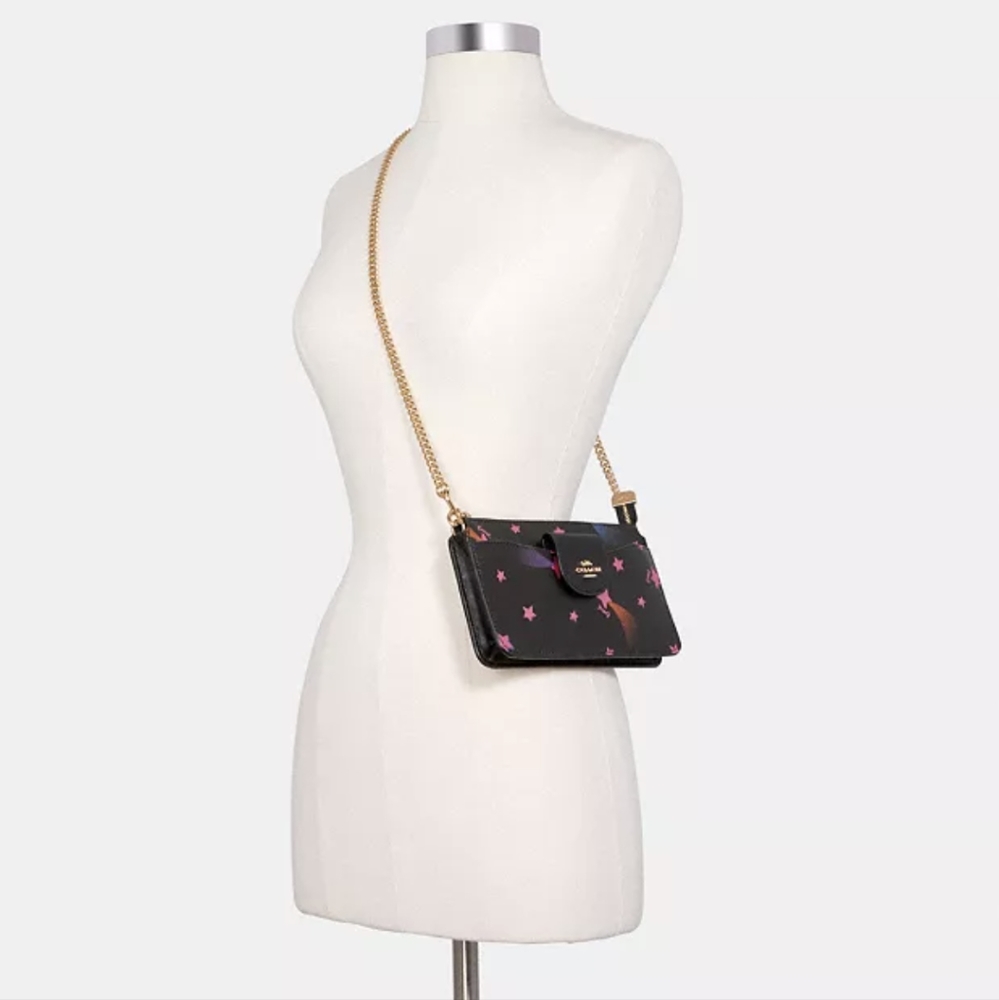 Poppy Crossbody With Card Case With Disco Star Print - Picture 4 of 9